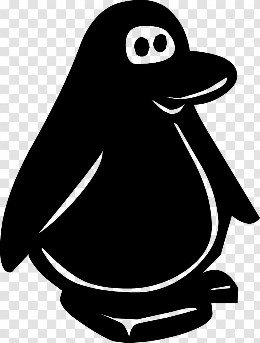 Club Penguin Flightless Bird Clip Art - Monochrome Photography Transparent PNG