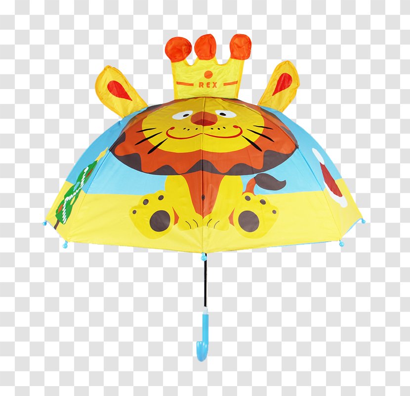 Umbrella Rain Child Toddler Cartoon - Flower - Children Lion Crown Transparent PNG