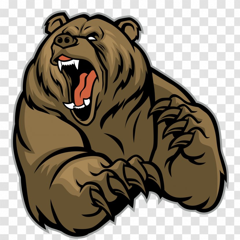 Polar Bear Brown Grizzly - Vertebrate - Angry Animals Transparent PNG