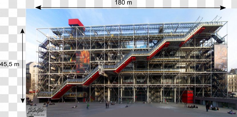 Centre Georges Pompidou Facade Architectural Engineering Stairs Museum - Industry Transparent PNG