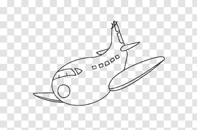 Black And White Shoe Drawing Clip Art - Cartoon - Space Shuttle Transparent PNG