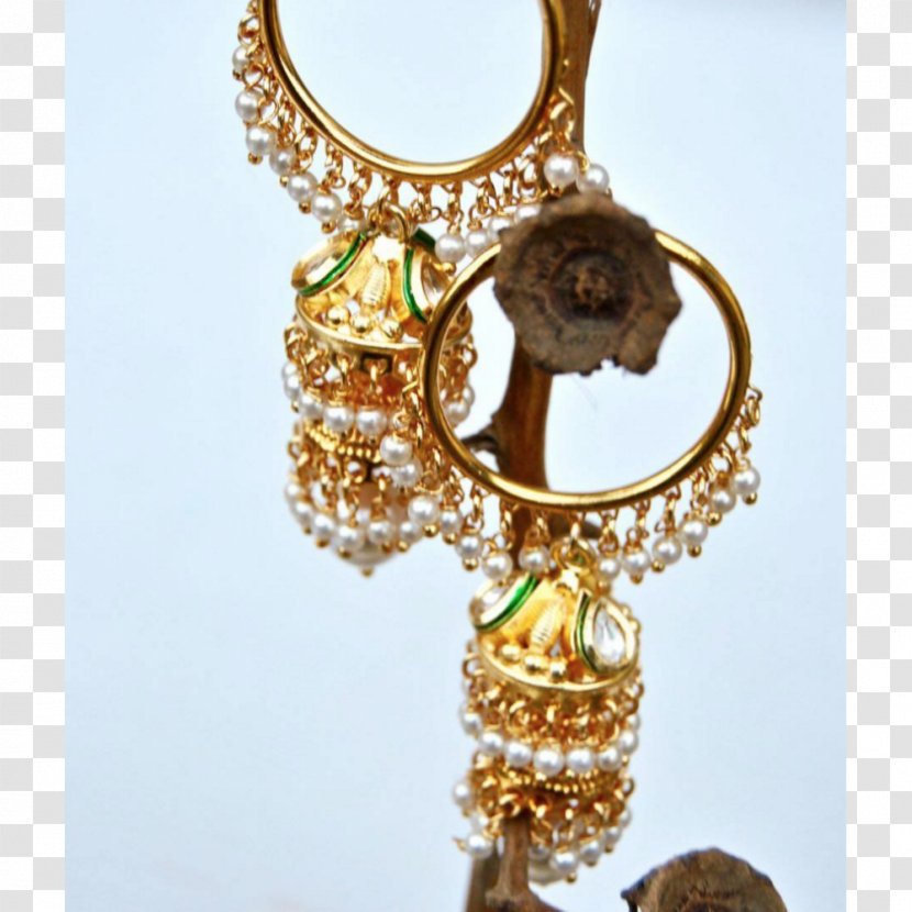 Earring Necklace Kundan Gold Pearl - Metal Transparent PNG