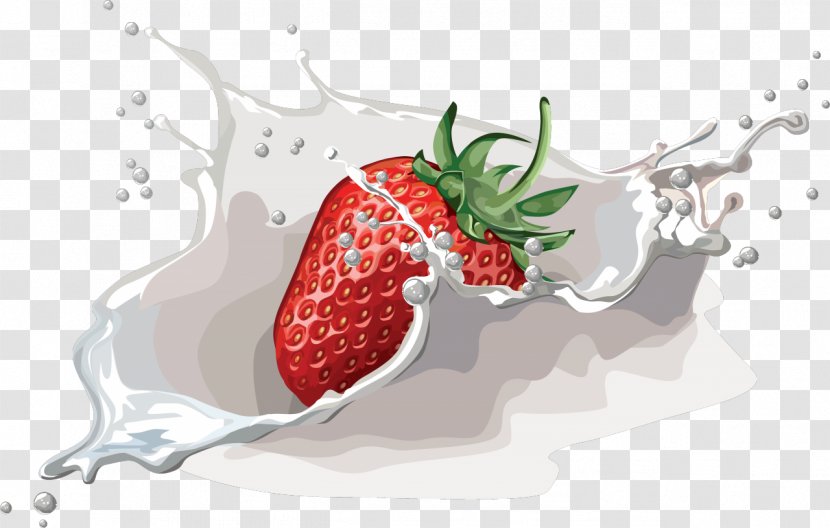 Milkshake Smoothie Chocolate Milk Strawberry - Plant - Cut Transparent PNG