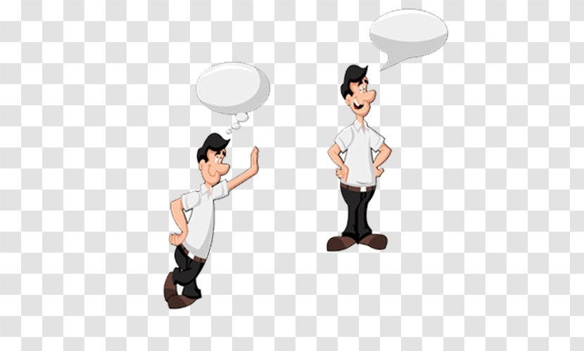 Cartoon Speech Balloon Dialogue Illustration - Watercolor - The Man Is Thinking About Side Face Transparent PNG