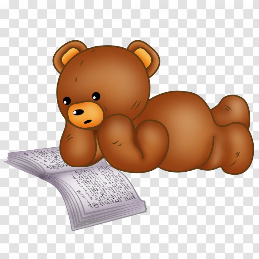 Brown Bear Cartoon Clip Art - Flower Transparent PNG