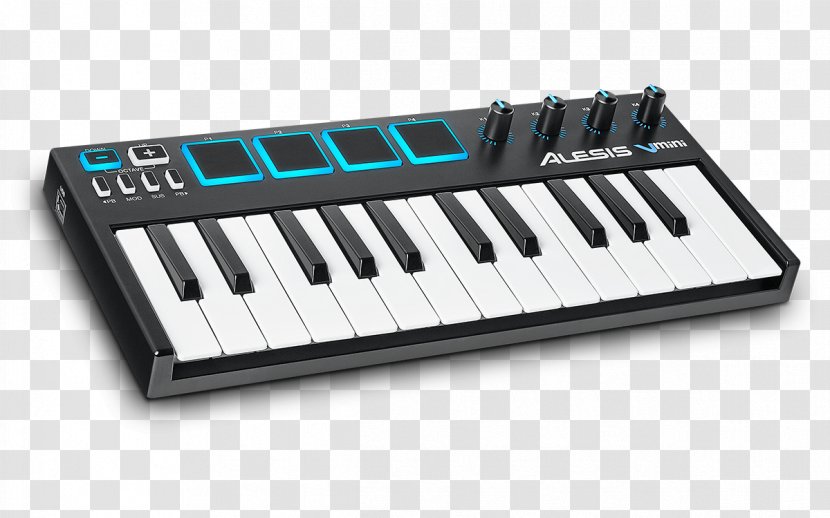 MIDI Controllers Keyboard Alesis Musical - Silhouette Transparent PNG