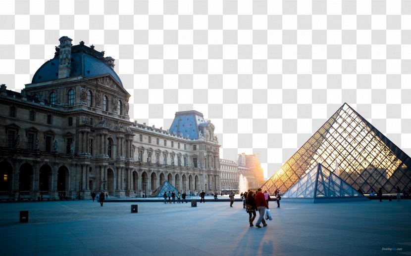 Musxe9e Du Louvre Eiffel Tower Pyramid Museum Wallpaper - Landmark - France Landscape Eight Transparent PNG