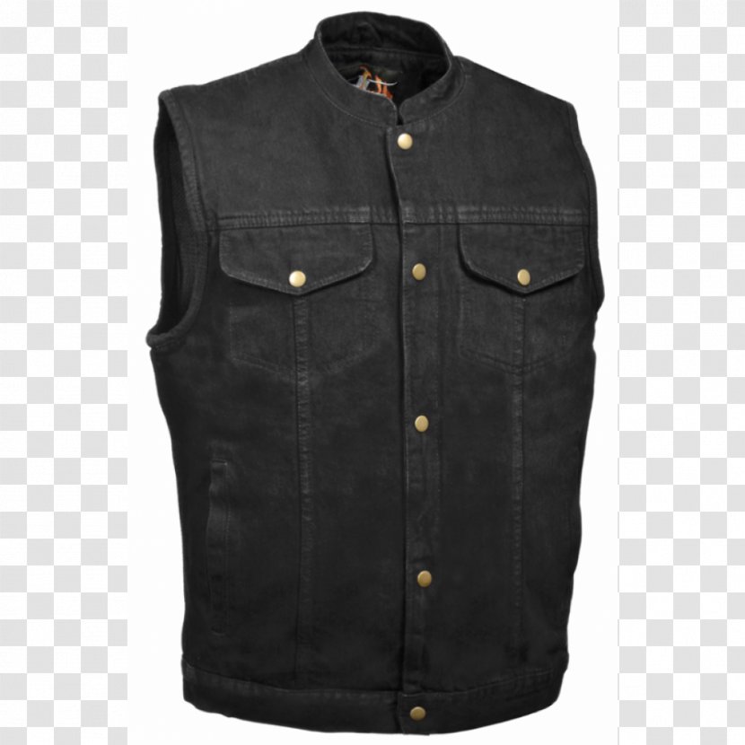 Gilets Hoodie Jacket Pocket Shirt - Black Denim Transparent PNG