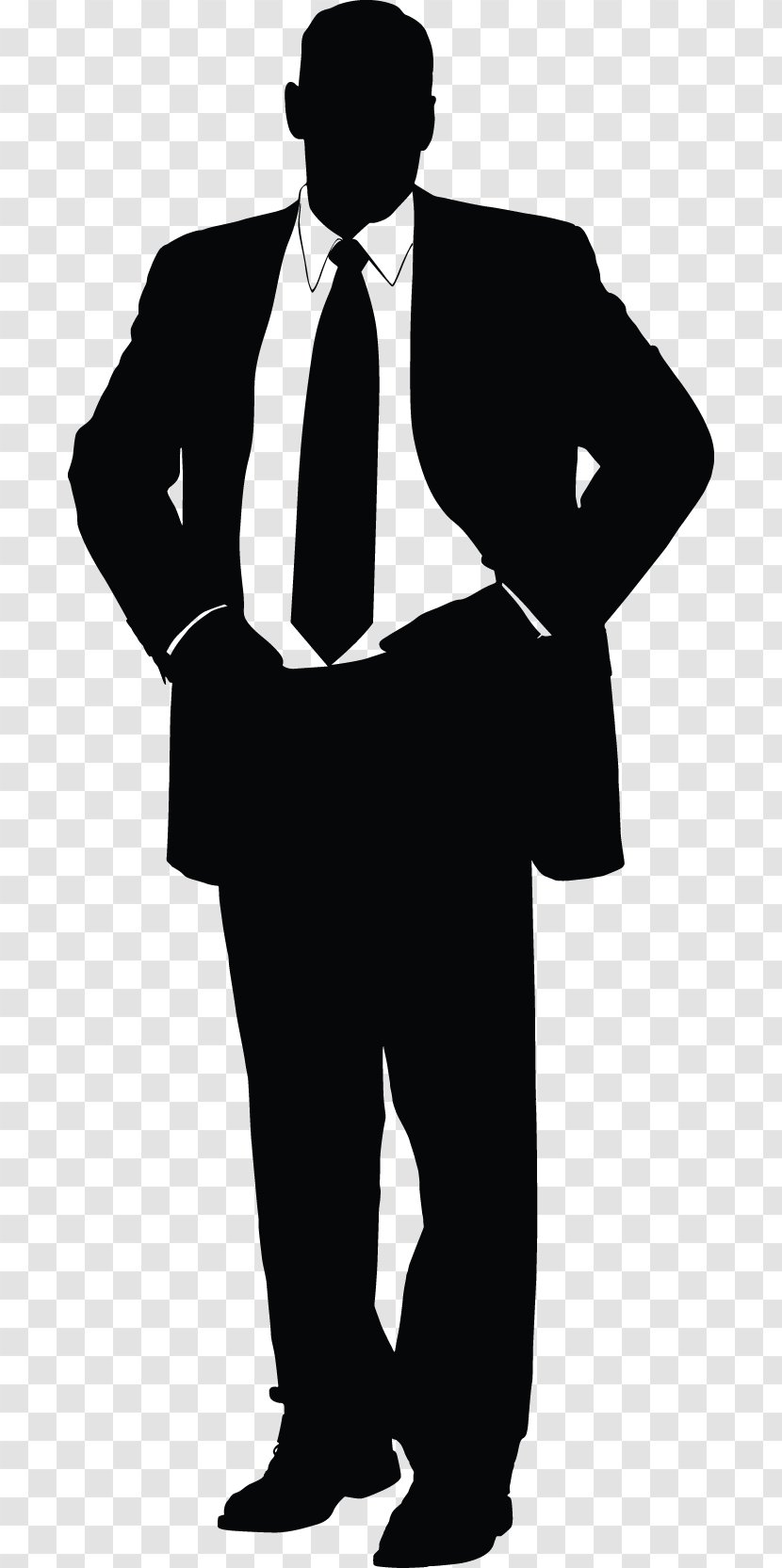 Businessperson Company Management Small Business - Black And White - Man Silhouette Transparent PNG