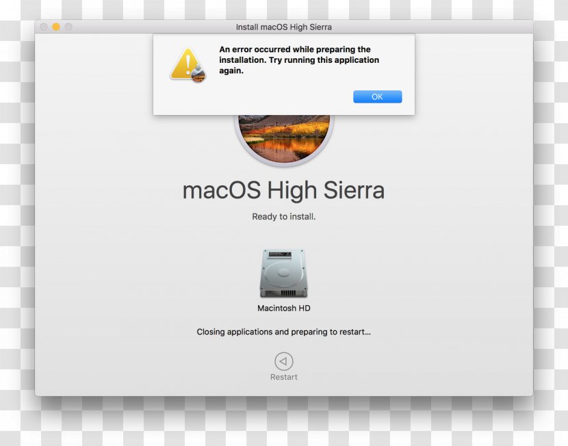 MacBook Pro MacOS High Sierra Installation - Macbook - Insufficient Transparent PNG