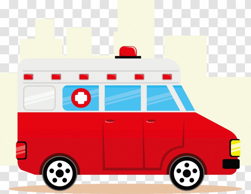Cartoon Ambulance - Model Car - Motor Vehicle Transparent PNG