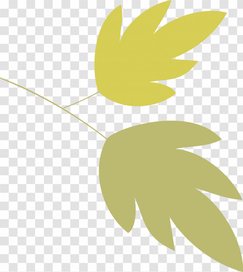 Plant Stem Leaf Yellow M-tree Line Transparent PNG