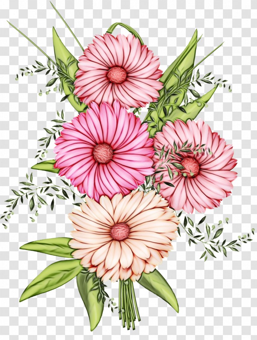 Bouquet Of Flowers Drawing - Flower - Daisy Family Herbaceous Plant Transparent PNG