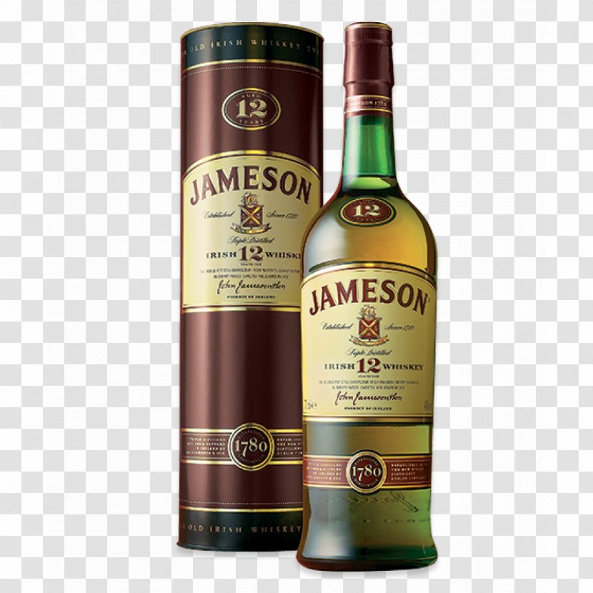 Jameson Irish Whiskey Scotch Whisky Distillery Bow St. - Red Label Transparent PNG