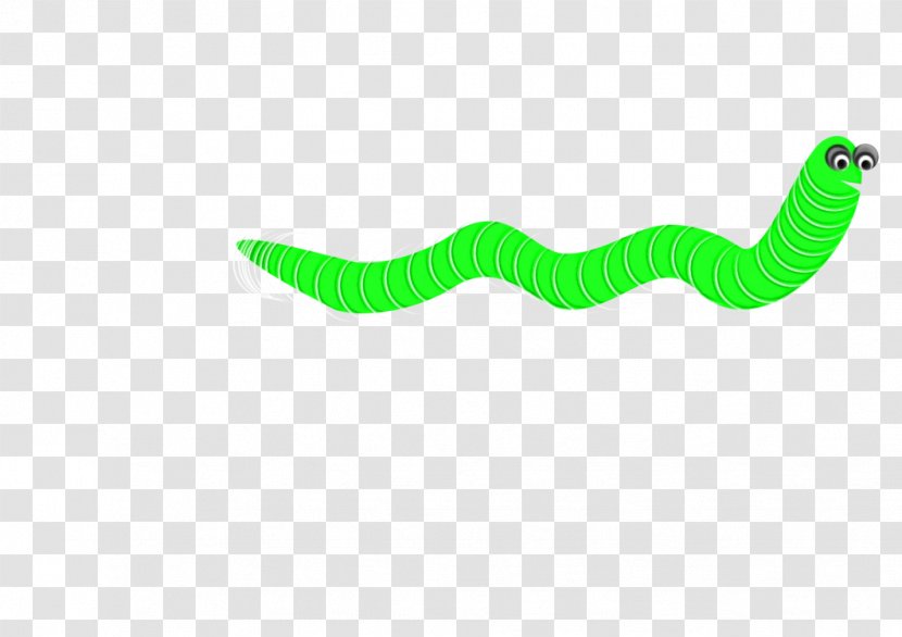 Green Line Caterpillar Logo - Watercolor Transparent PNG