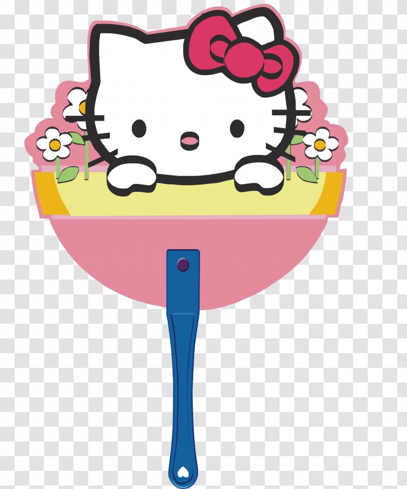 Hello Kitty Sanrio Drawing Clip Art - Cartoon Shape Fan Transparent PNG