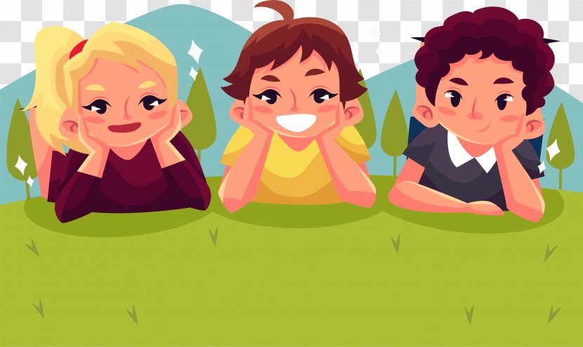 Clip Art - Cartoon - Three Good Friends Transparent PNG