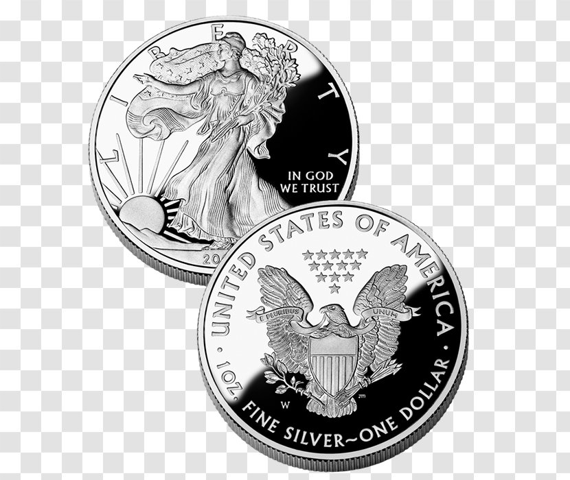 United States Mint American Silver Eagle Coin - Money Transparent PNG