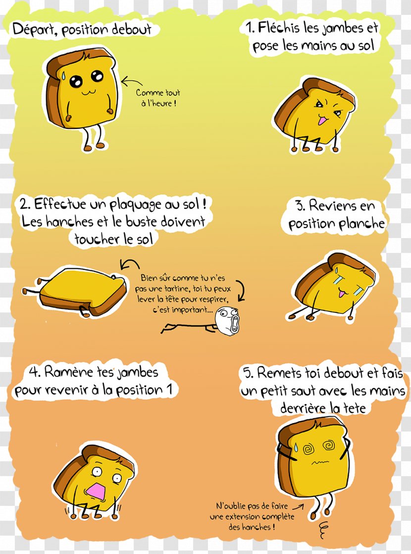 Burpee CrossFit Salut à Toi Butterbrot Emoticon - Cartoon Transparent PNG