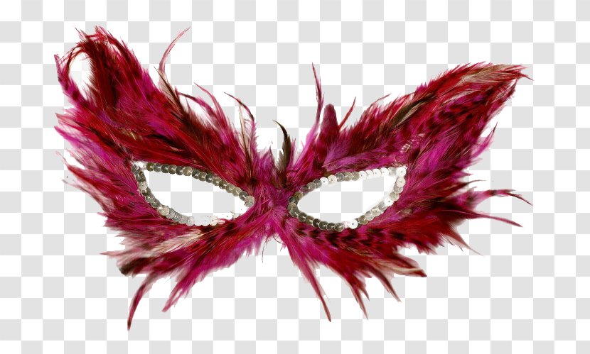 Mask Feather Masquerade Ball - Art - Red Goggles Transparent PNG