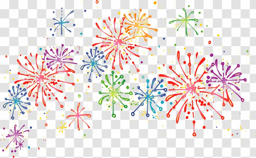 Fireworks Desktop Wallpaper Clip Art - Point - Happy New Year Transparent PNG