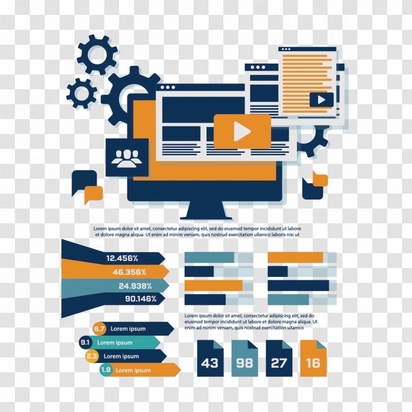 Infographic Chart Illustration - Computer - Creative Computers & Peripherals Transparent PNG