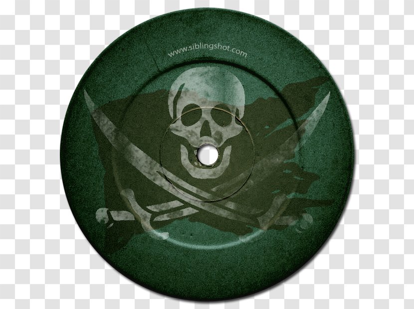 Green Piracy Skull Convite Flag - William S Burroughs Transparent PNG