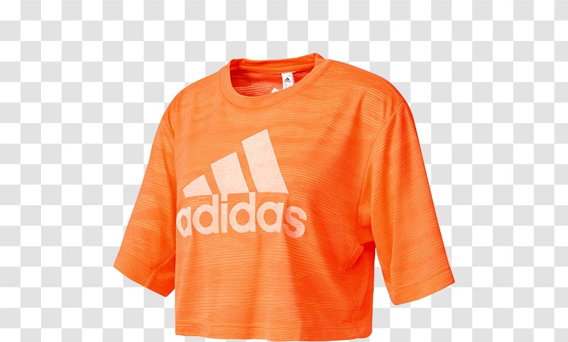 T-shirt Adidas Clothing Crop Top - Active Shirt - Orange Design Transparent PNG