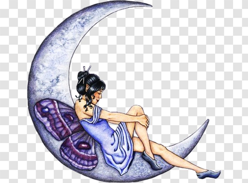 Fairy Painting Moon Gifts Tale Transparent PNG