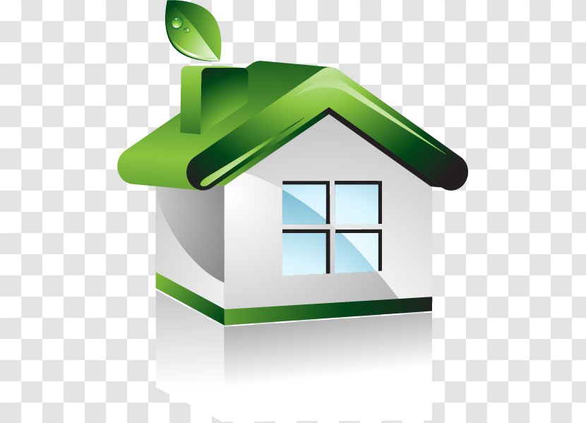 Photovoltaics Electricity Icon - Green Roof House Transparent PNG