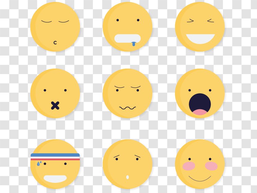 Smiley Face Expressions Facial Expression - Yawn - 9 Cute Round Transparent PNG