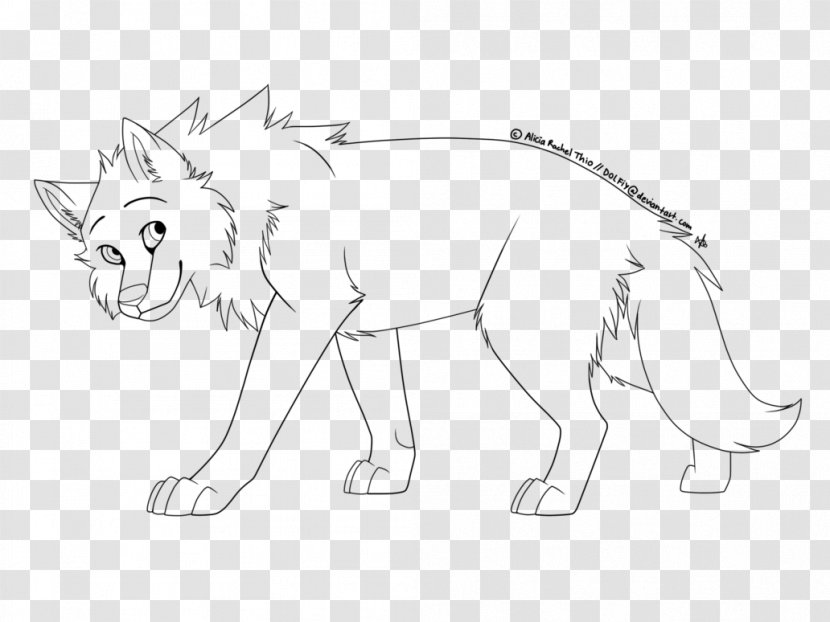 Whiskers Cat Line Art Drawing White - Fauna Transparent PNG