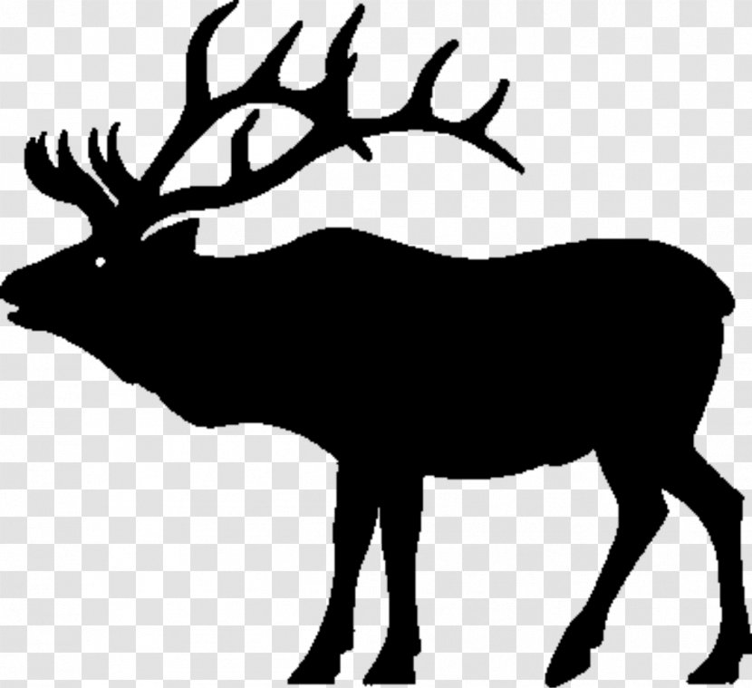 Elk Moose Clip Art Deer Openclipart - Stencil Transparent PNG