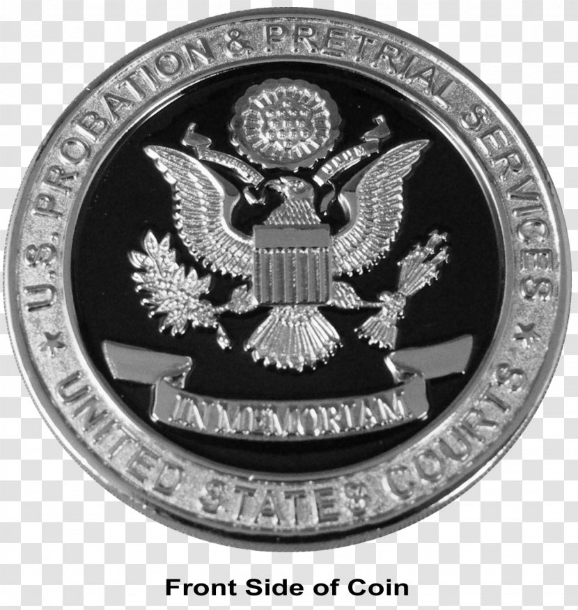 United States Badge U.S. Probation And Pretrial Services System Coin Officer - Silver Transparent PNG