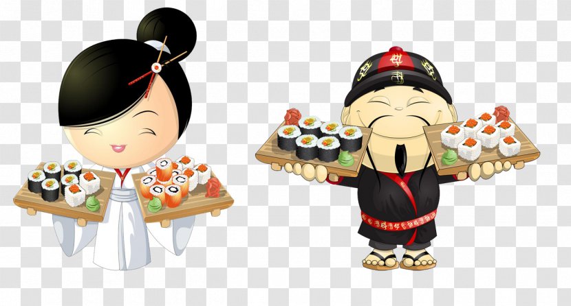 Sushi Japanese Cuisine Cartoon Itamae Transparent PNG