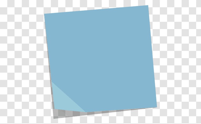 Post-it Note Paper Blue - Rectangle Transparent PNG