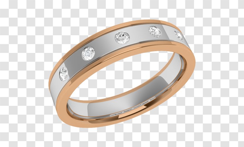 Wedding Ring Brilliant Diamond Colored Gold - Platinum - Rose Settings Only Transparent PNG