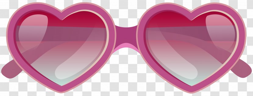 Aviator Sunglasses Purple Clip Art - Heart Glasses Cliparts Transparent PNG