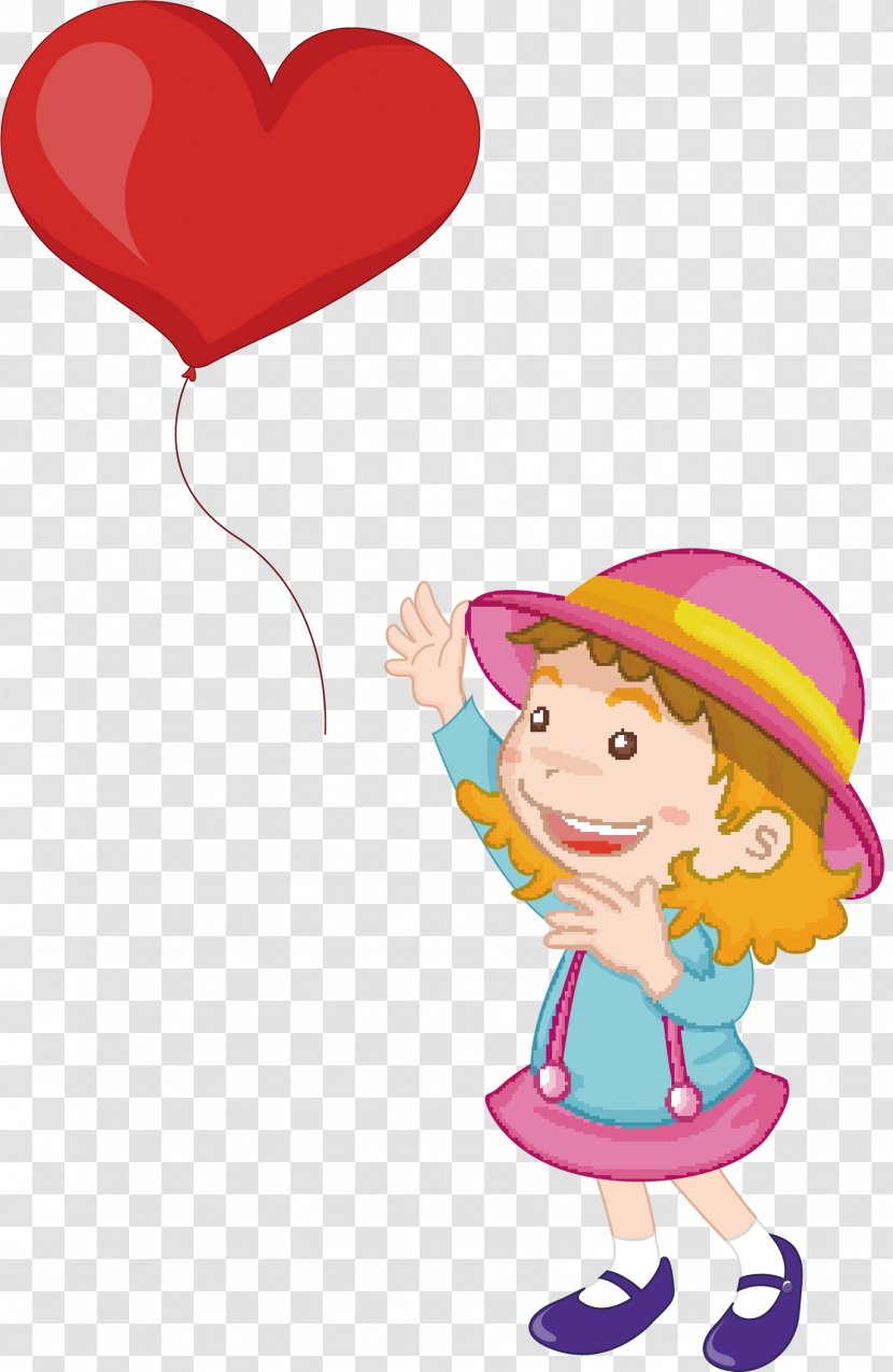 Child Balloon Illustration - Watercolor Transparent PNG