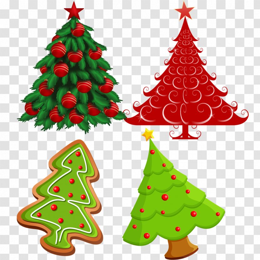 Christmas Tree Decoration Card Eve - Fir - Four Transparent PNG