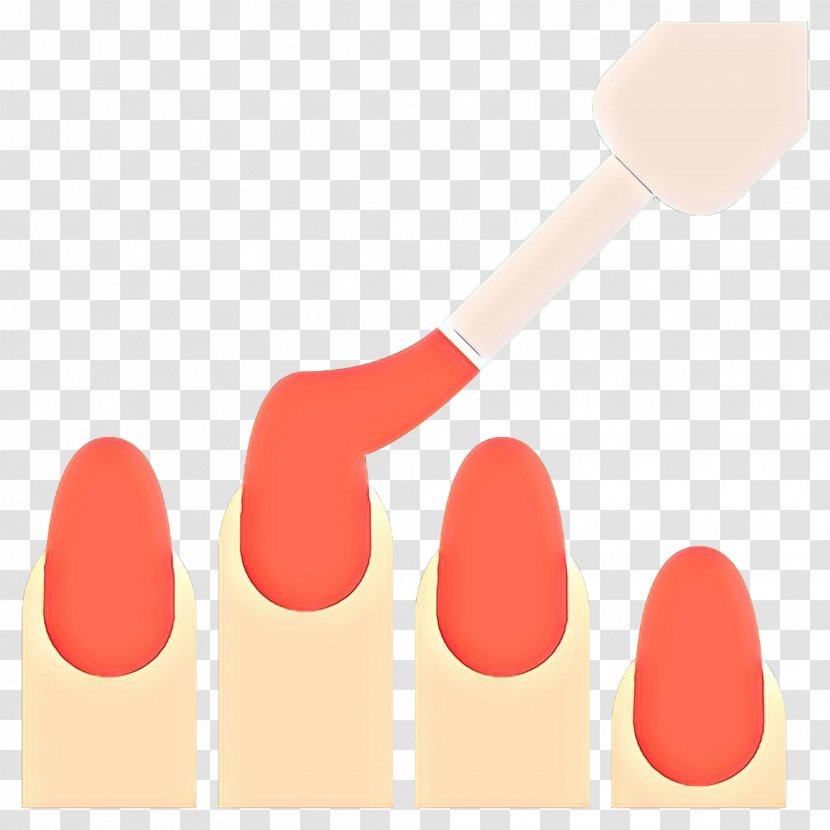 Lips Cartoon - Nail Polish - Peach Cosmetics Transparent PNG