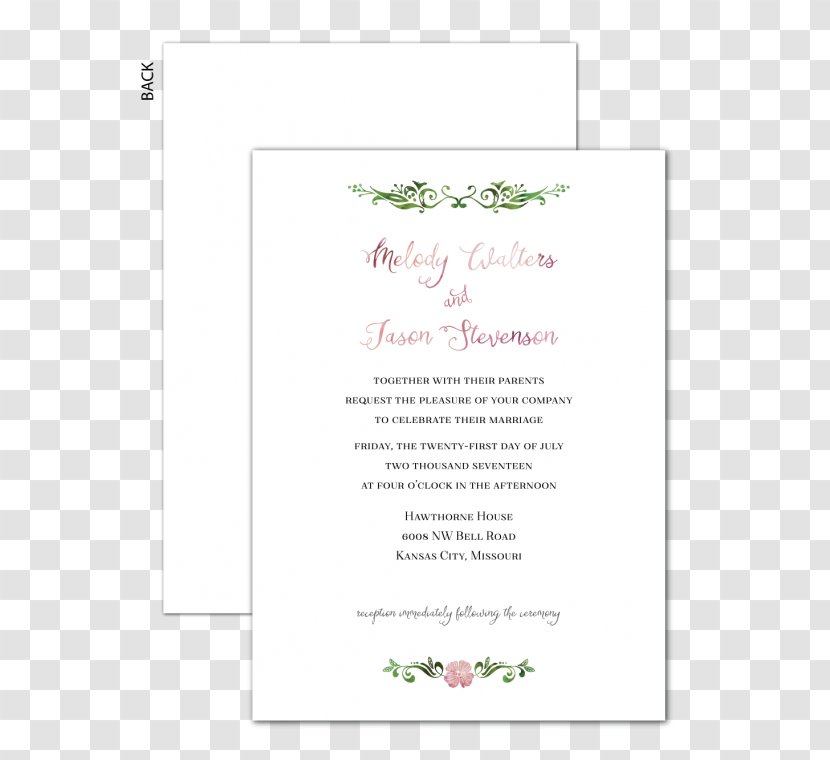 Wedding Invitation Paper Convite Petal - Floristry Transparent PNG