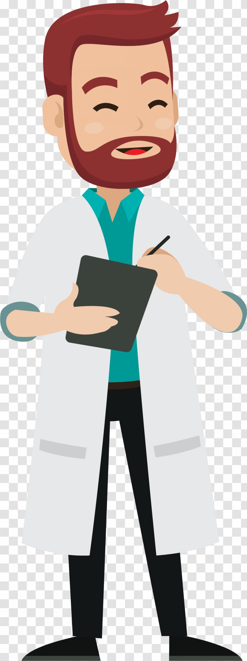Physician Cartoon Illustration - Silhouette - Male Doctor Transparent PNG