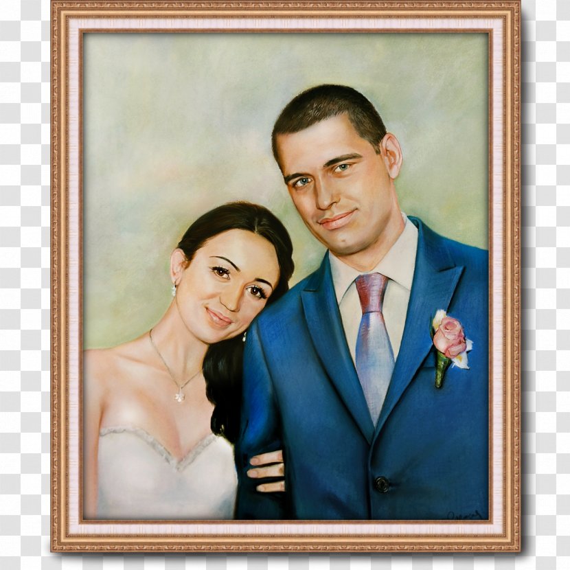 Portrait Paper Wedding Pastel Caricature Transparent PNG