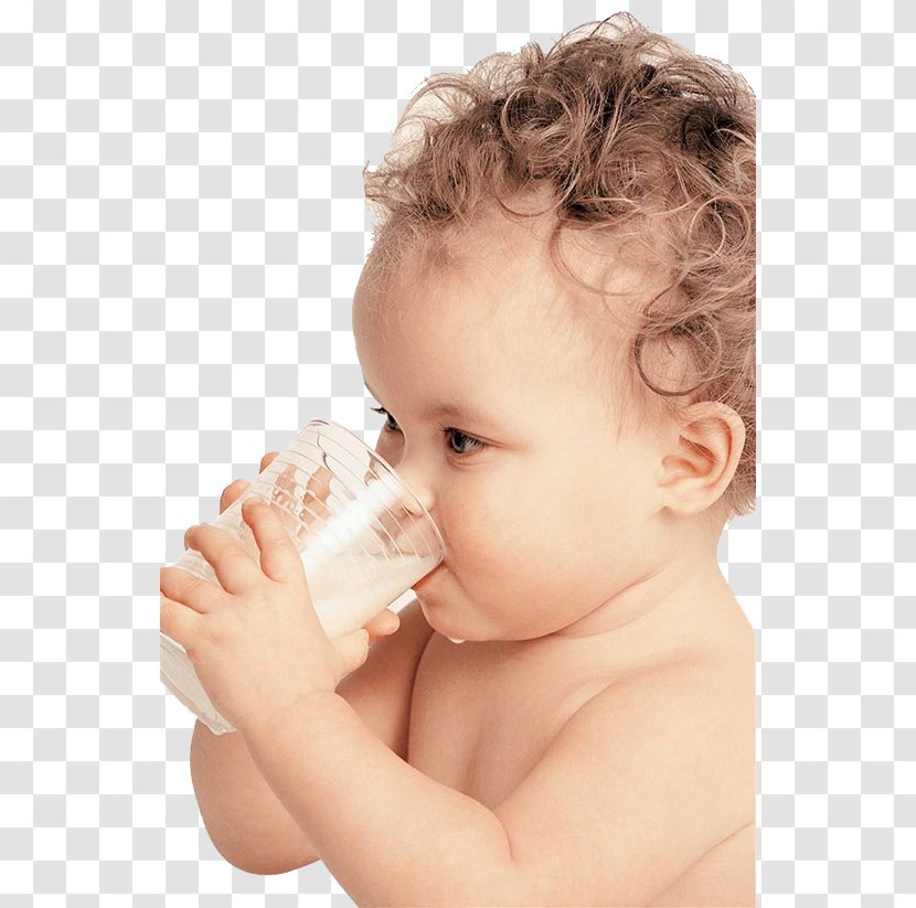 Milk Food Lactalbumin Water Eating - Curly Foreign Baby In Transparent PNG