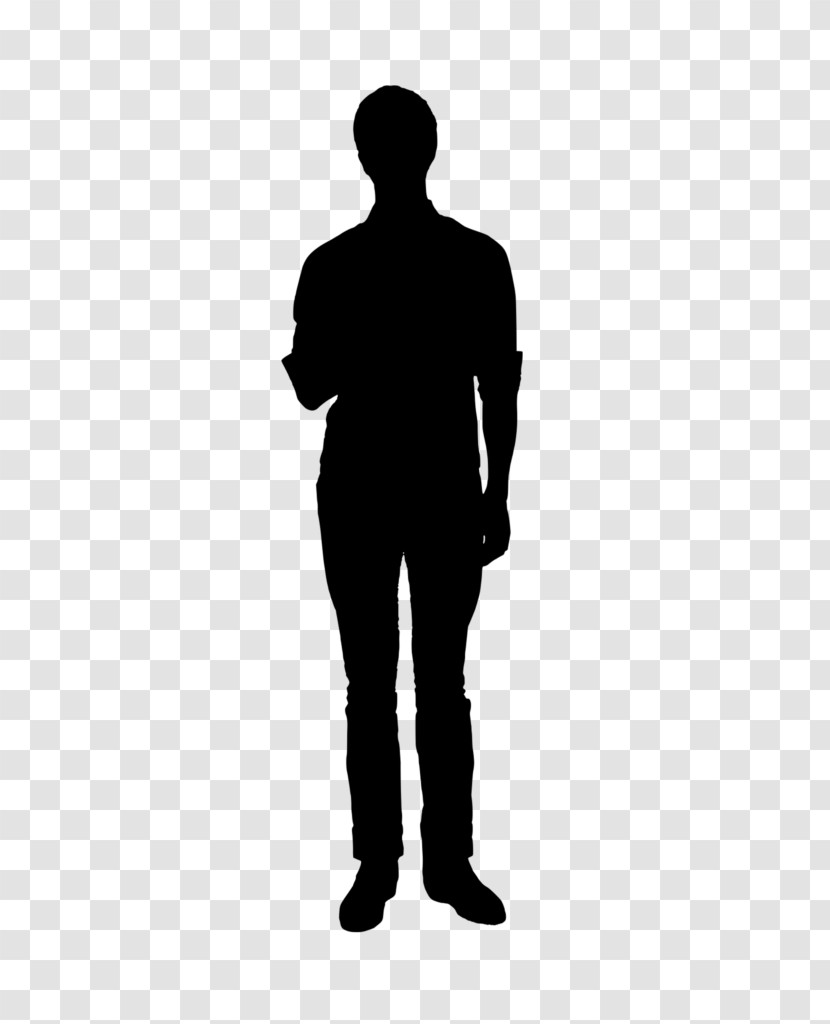 Standing Black Silhouette Sleeve Male Transparent PNG