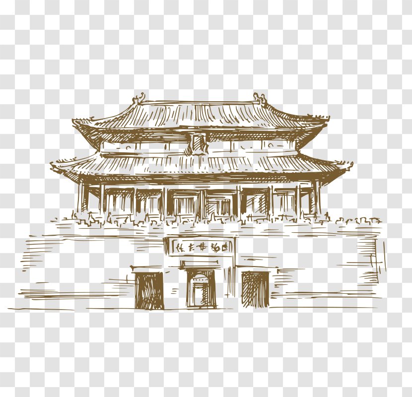 Beijing Wall Decal Tower - Chinese Architecture - House,city Transparent PNG