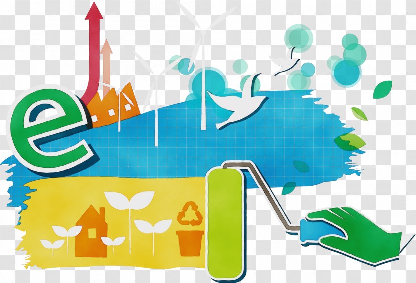 Cartoon Nature Background - Energy Consumption - Logo Ecology Transparent PNG