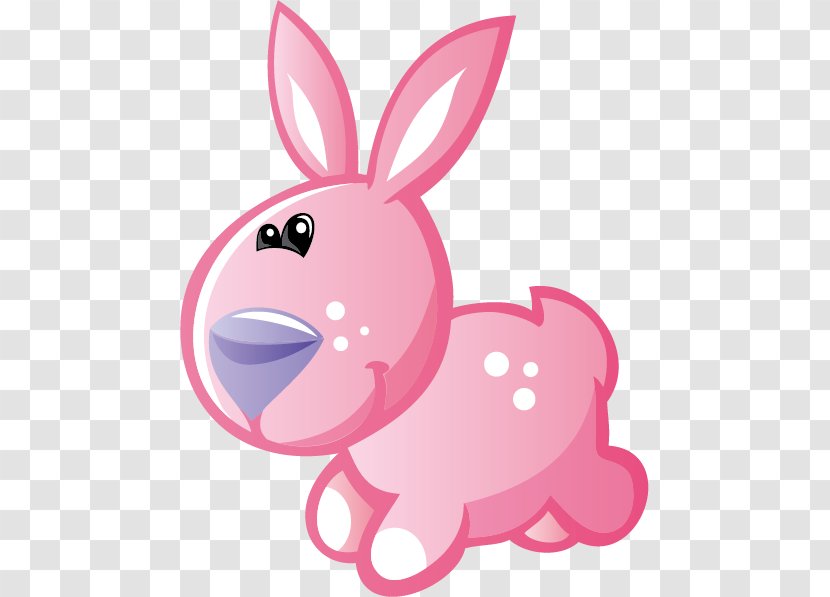 Leporids Rabbit - Vertebrate - Pink Bunny Transparent PNG