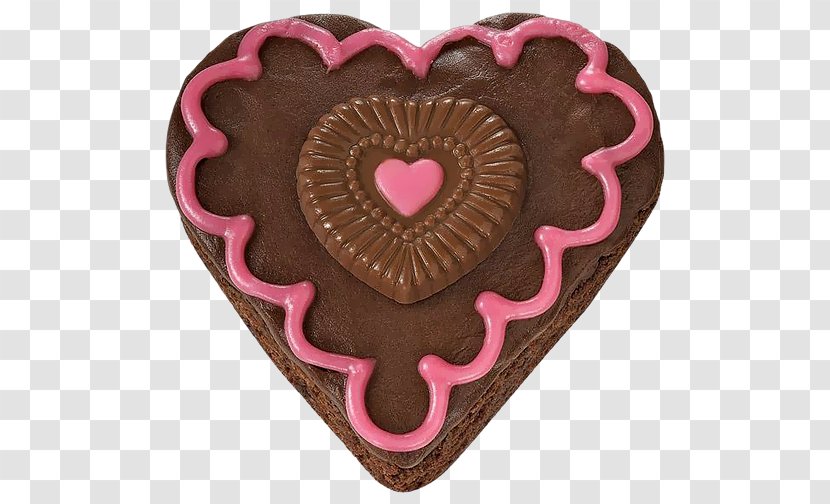 Chocolate Cake Coffee - Heart With Pink Cream Picture Transparent PNG